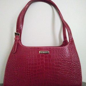 Liz Claiborne Red Croc-Embossed Bag